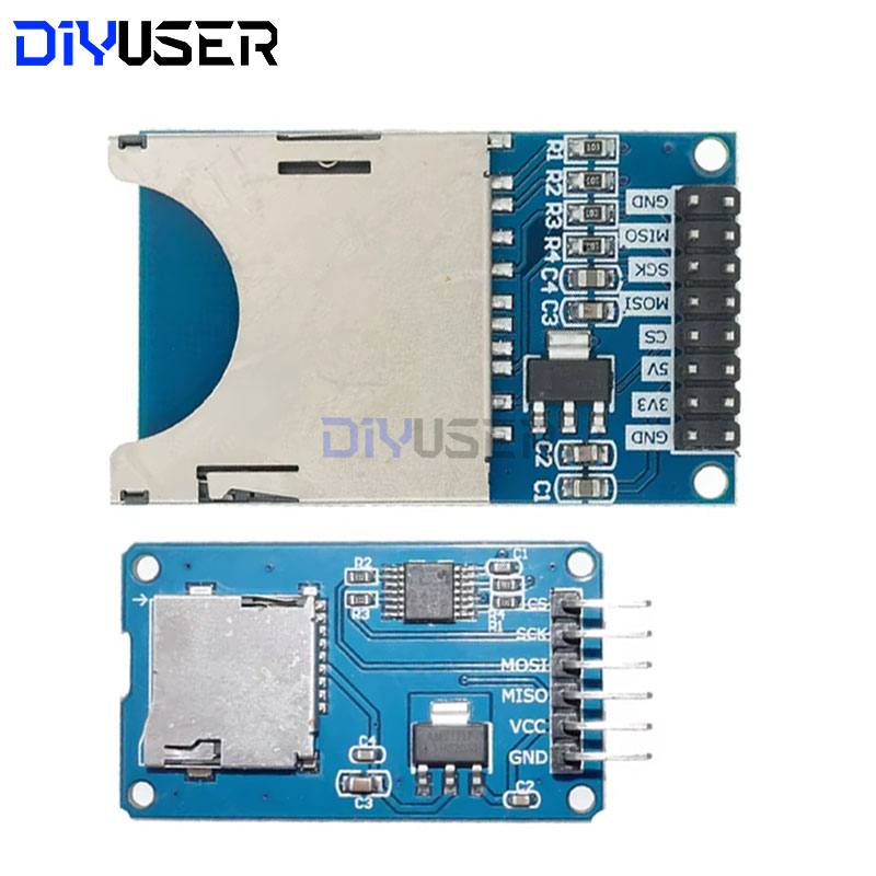 Sd Card Module Spi - DIYUSER บอร์ดขยายหน่วยความจำไมโคร SD โมดูลหน่วยความจำการ์ดไมโคร SD TF