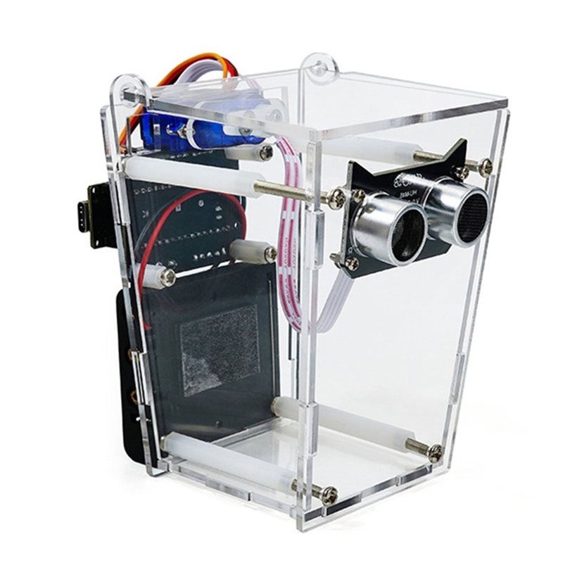 Best Diy Electronics Kits - ชุดคิท DIY ถังขยะอัจฉริยะพร้อมเซ็นเซอร์อัลตราโซนิกแบบอัตโนมัติ Nano Board พร้อมการโปรแกรมแบบกราฟิก