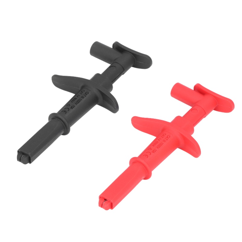 Crocodile Clip Set - ชุดอุปกรณ์คลิปหนีบแบบจระเข้สีแดงดำ 1 คู่ สำหรับการทดสอบอุปกรณ์อิเล็กทรอนิกส์