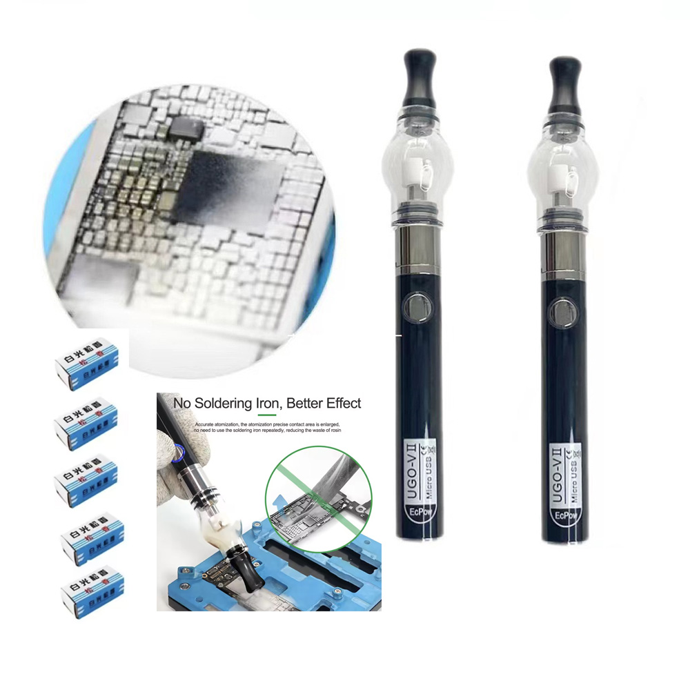 Flux Pen Electronics - ปากกาโรซินอะตอมไมเซอร์ ตรวจจับการลัดวงจร สำหรับซ่อมเมนบอร์ด พร้อมหัวฉีดโรซิน อะแดปเตอร์ ปากกาฟลักซ์