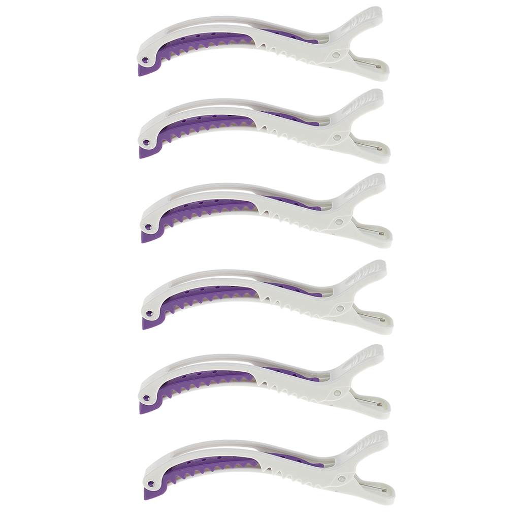 Crocodile Clip Set - ชุดที่หนีบผมจระเข้6ชิ้นสำหรับร้านทำผม
