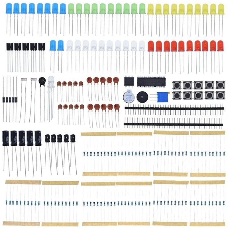 Diy Electronics Components Kit - ชุดอุปกรณ์เริ่มต้นพื้นฐานสำหรับงานอิเล็กทรอนิกส์ DIY รุ่นใหม่ปี 2026 สำหรับ Arduino