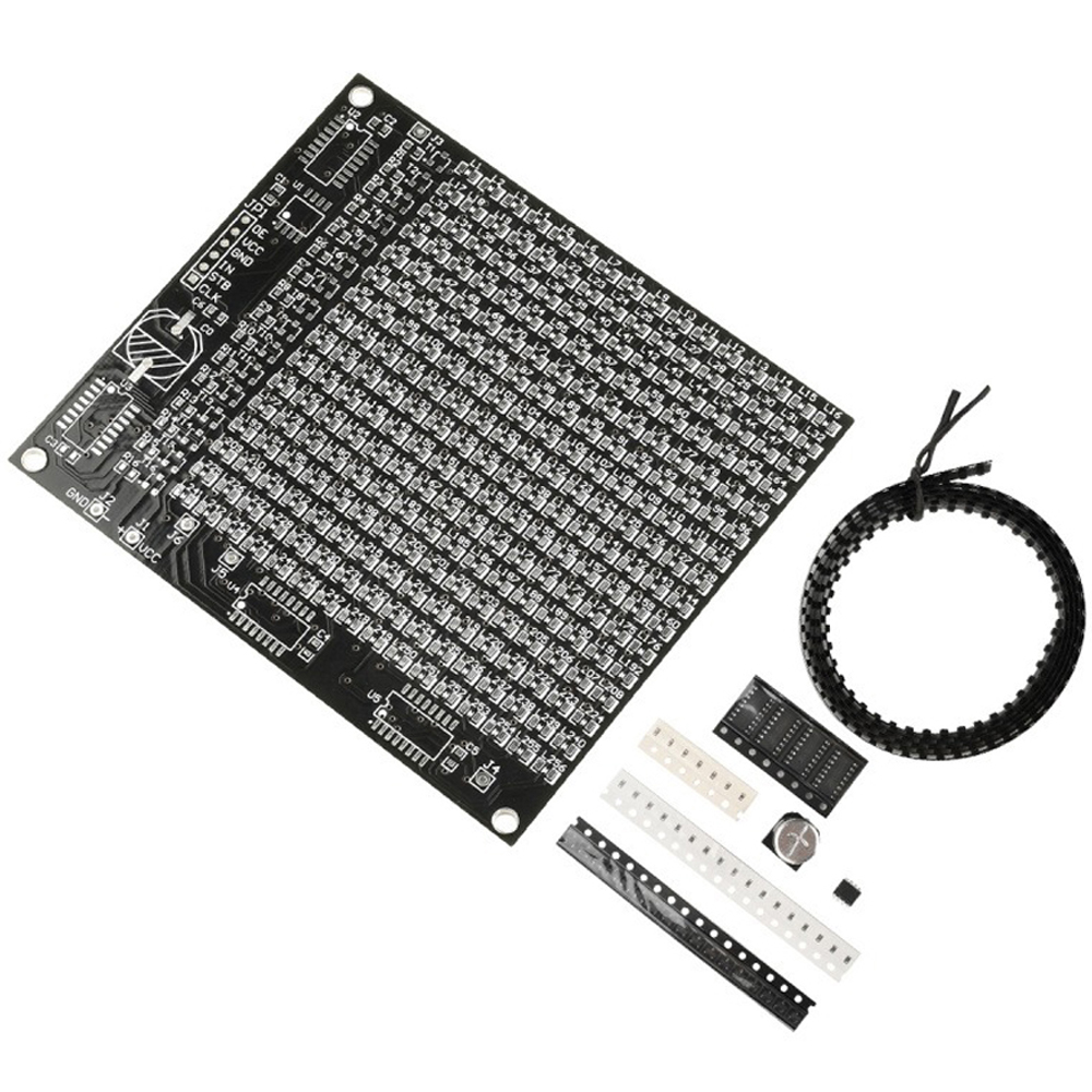 Diy Electronics Components Kit - ชุดฝึกหัดเชื่อมจอแสดงผล LED SMD แบบจุดเมทริกซ์ 64/256 ดวง