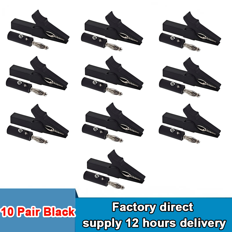 คลิปหนีบสายไฟแบบฉนวนพร้อมปลั๊ก - Crocodile Clip Set บทวิจารณ์และราคา