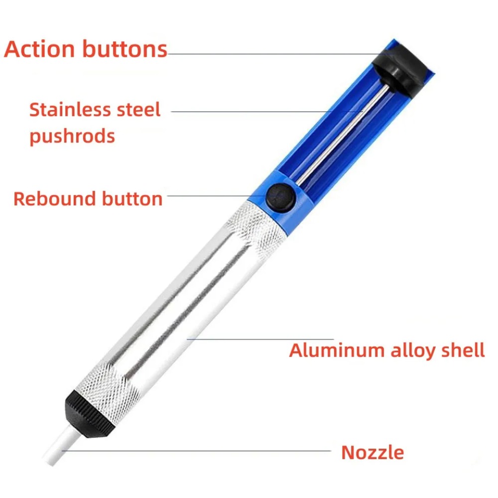 อลูมิเนียม Desoldering ปั๊มสูญ - Flux Pen Electronics บทวิจารณ์และราคา