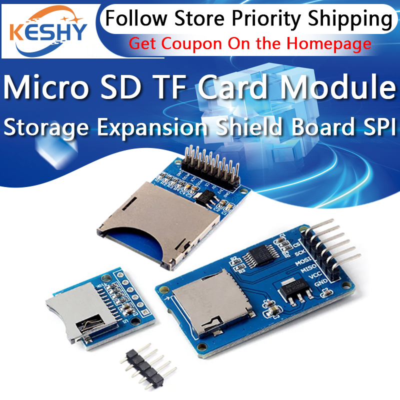 Micro SD บอร์ดขยาย Micro SD TF - Sd Card Module Spi บทวิจารณ์และราคา