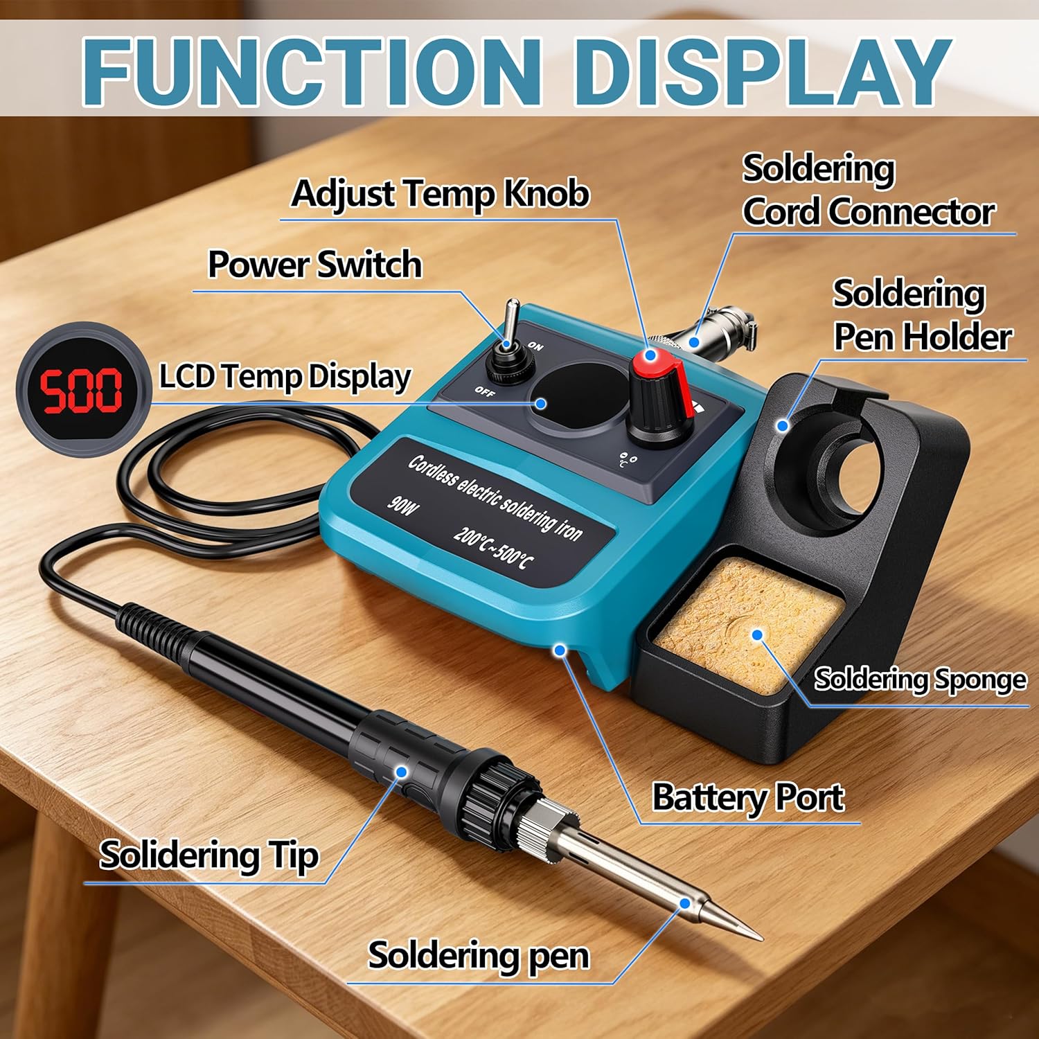 ชุดหัวแร้งบัดกรีไร้สาย LED ดิจ - Diy Electronics Storage บทวิจารณ์และราคา